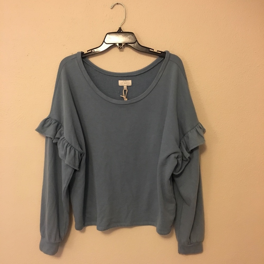 Lucky Brand Ruffle sweatshirt size large